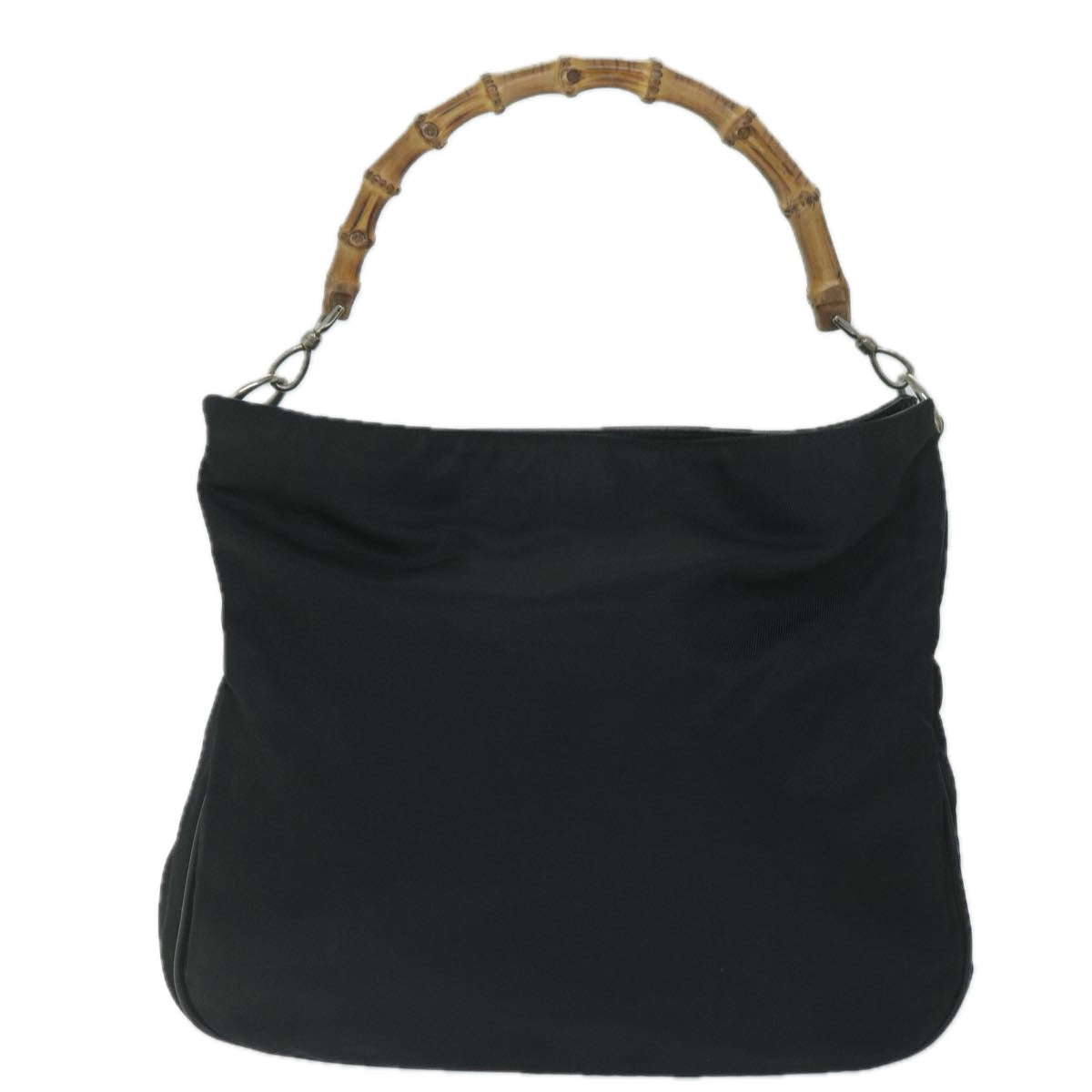 GUCCI Bamboo Shoulder Bag Nylon 2Set Black Brown ac2337