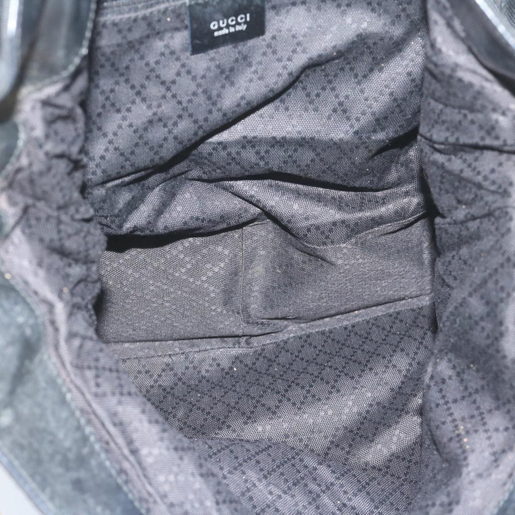GUCCI Bamboo Shoulder Bag Nylon 2Set Black Brown ac2337