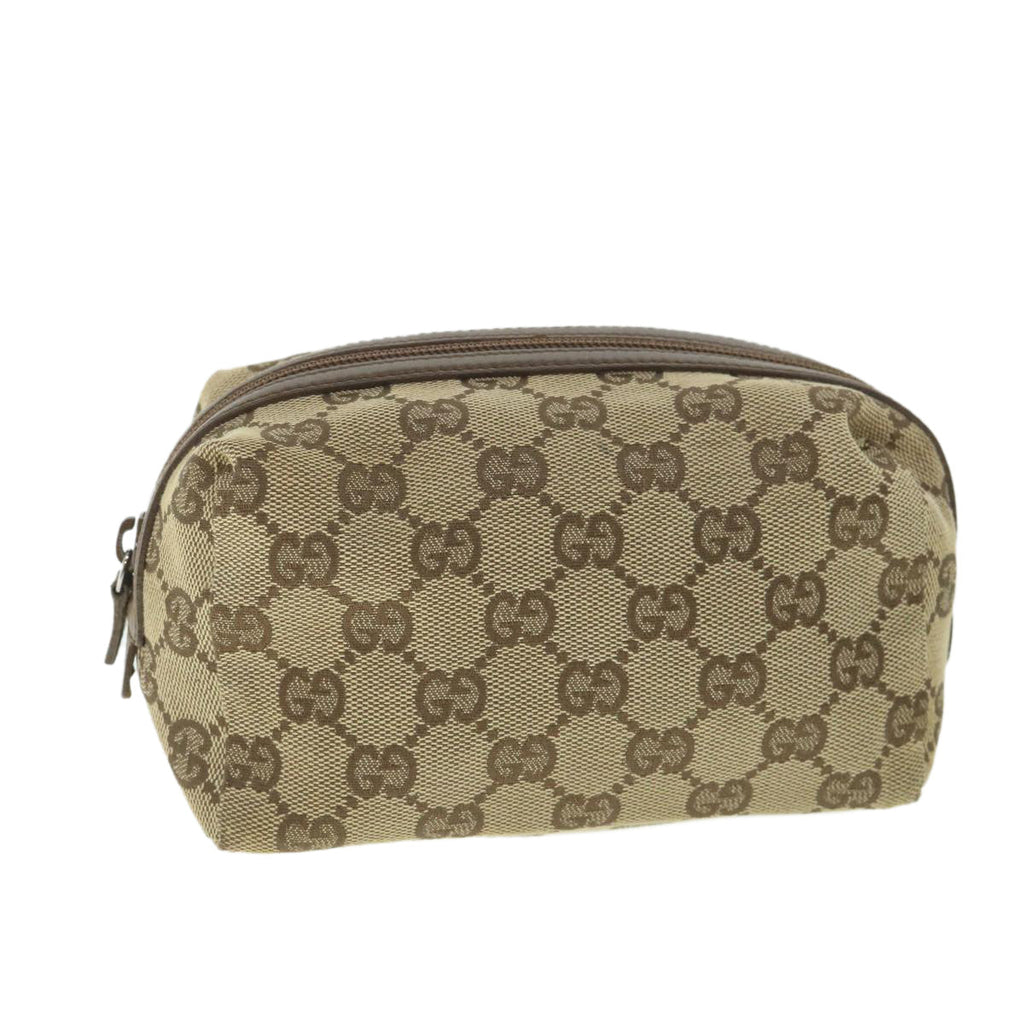 GUCCI GG Canvas Pouch Beige 29595 ac2338