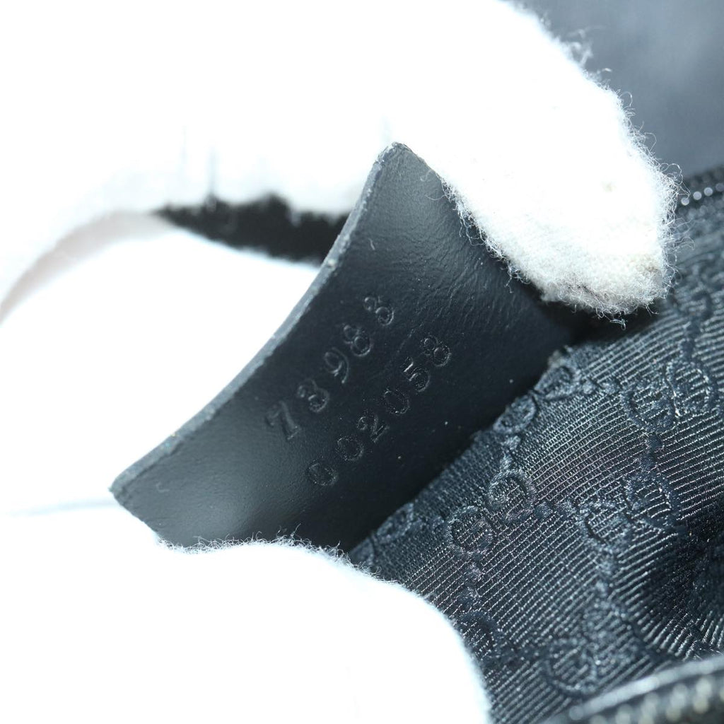 GUCCI Web Sherry Line Tote Bag Canvas Black Red Green 73983 ac2351