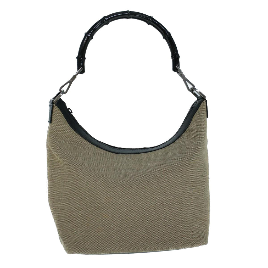 GUCCI Bamboo Shoulder Bag Canvas Beige 000 0531 ac2352