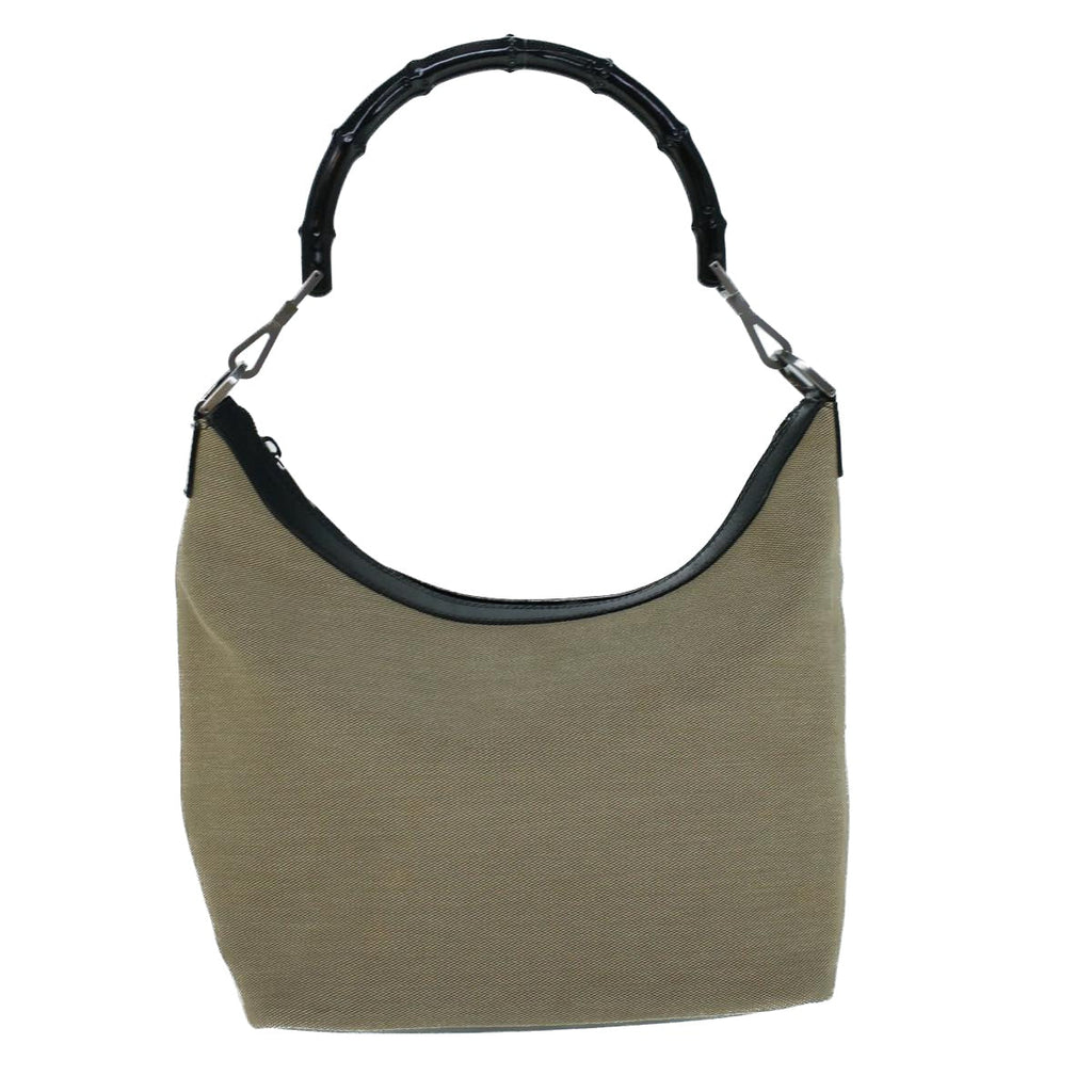 GUCCI Bamboo Shoulder Bag Canvas Beige 000 0531 ac2352