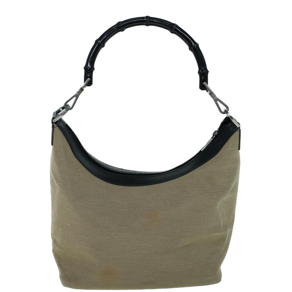 GUCCI Bamboo Shoulder Bag Canvas Beige 000 0531 ac2352