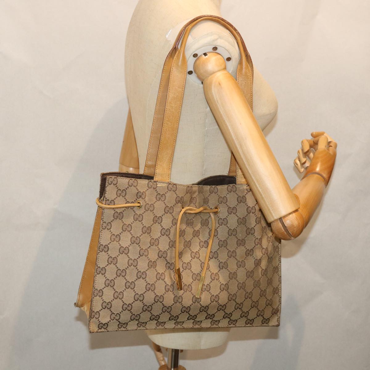 GUCCI GG Canvas Tote Bag Beige 002 1053 3754 ac2355