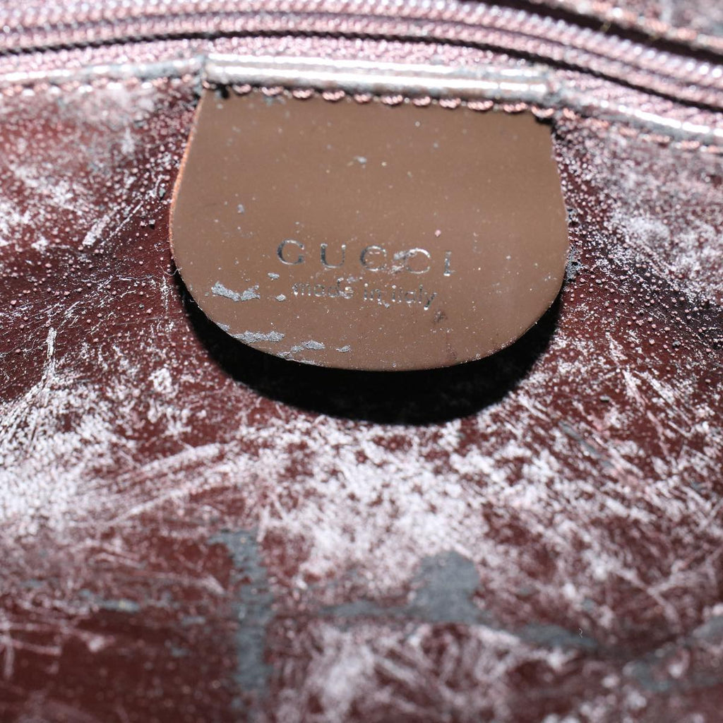 GUCCI Hand Bag Leather 2way Brown 000 1274 0505 ac2356