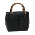GUCCI Bamboo Hand Bag Leather Black 000 122 0316 ac2362