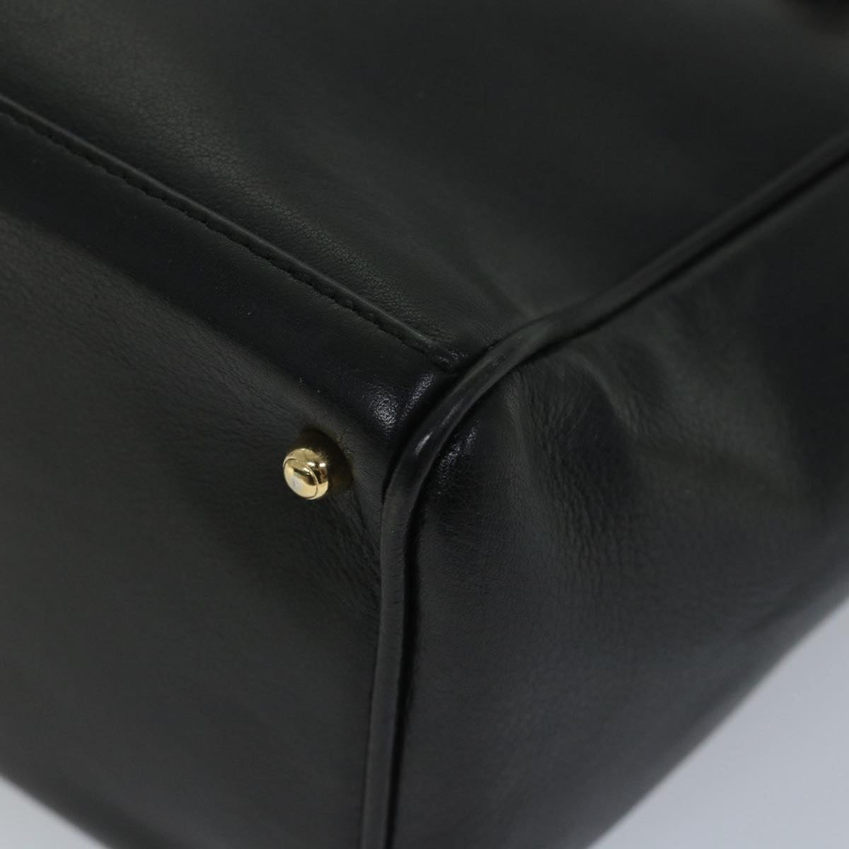 GUCCI Bamboo Hand Bag Leather Black 000 122 0316 ac2362