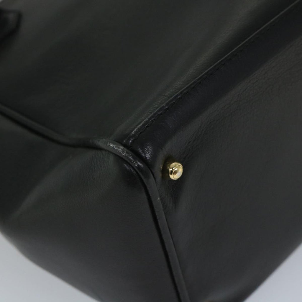GUCCI Bamboo Hand Bag Leather Black 000 122 0316 ac2362