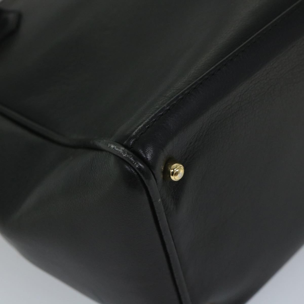 GUCCI Bamboo Hand Bag Leather Black 000 122 0316 ac2362