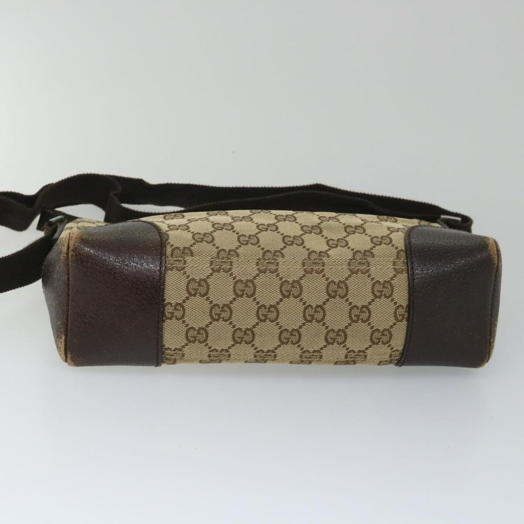 GUCCI GG Canvas Shoulder Bag Beige 114278 ac2364