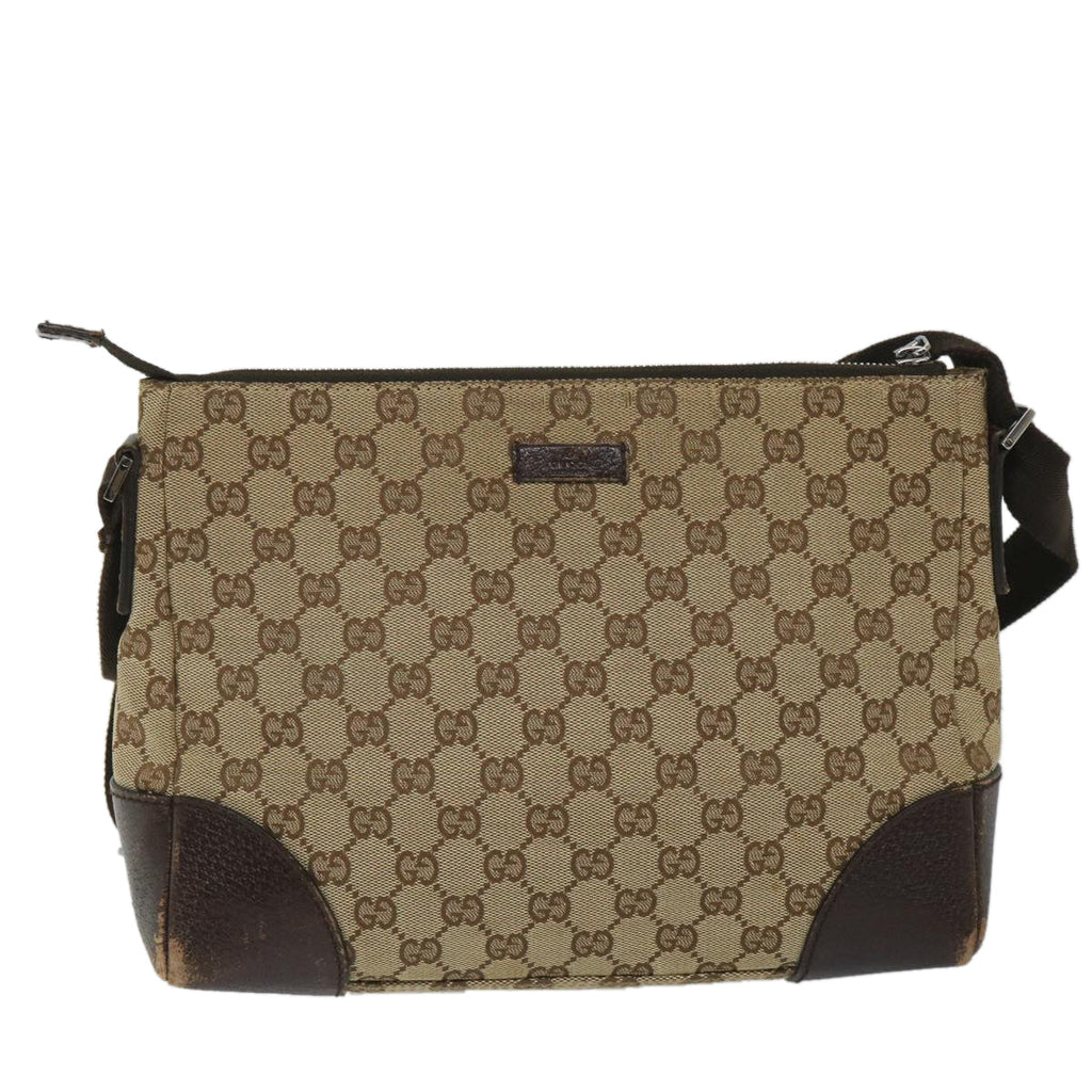 GUCCI GG Canvas Shoulder Bag Beige 114278 ac2364