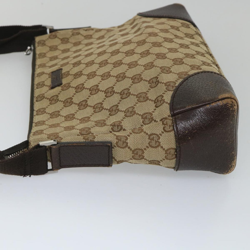 GUCCI GG Canvas Shoulder Bag Beige 114278 ac2364