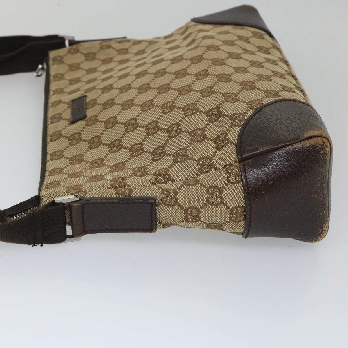 GUCCI GG Canvas Shoulder Bag Beige 114278 ac2364