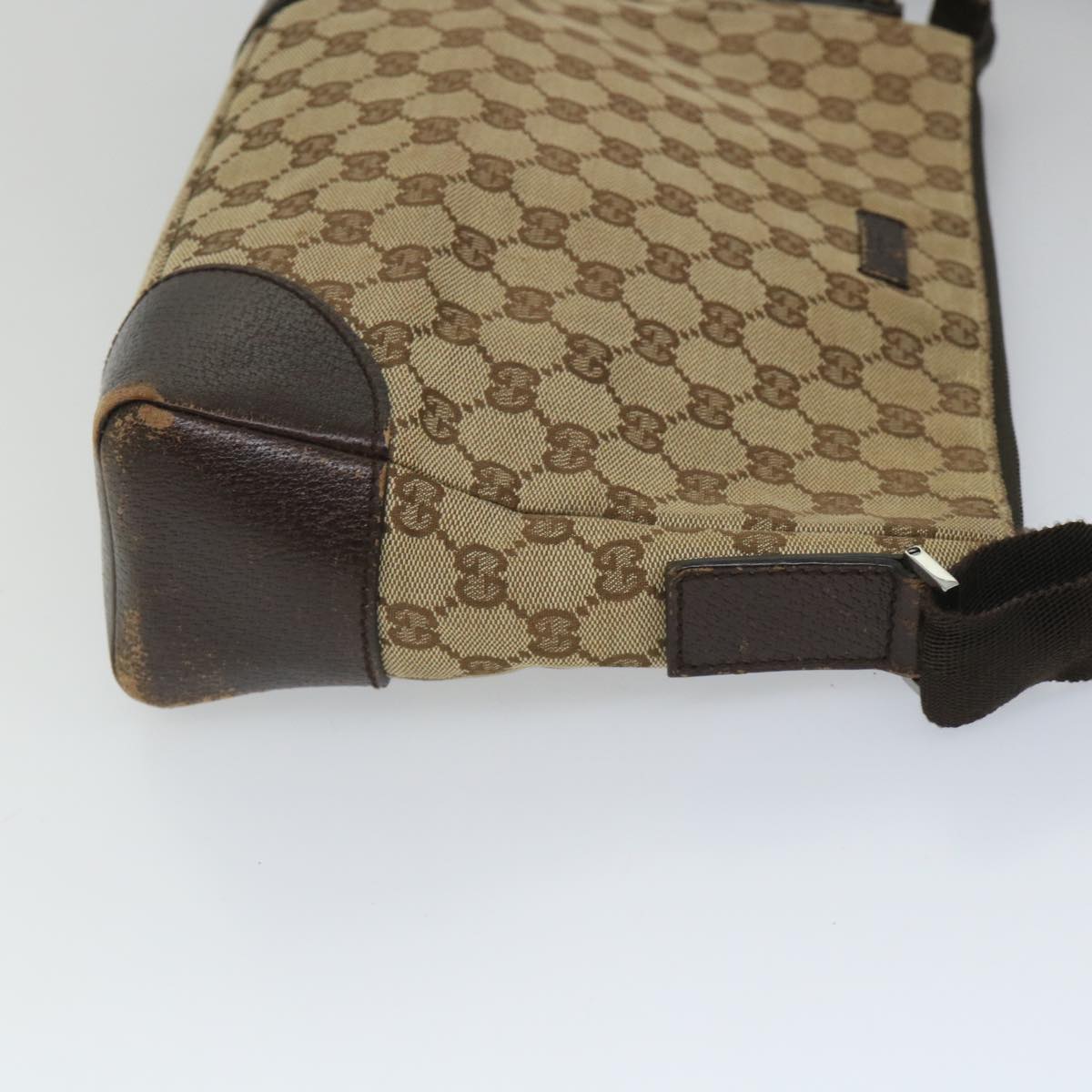 GUCCI GG Canvas Shoulder Bag Beige 114278 ac2364