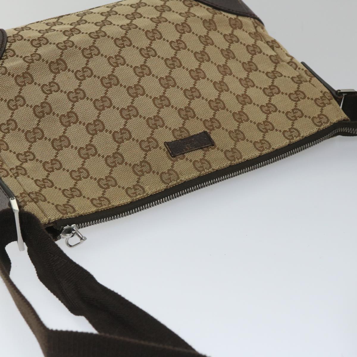 GUCCI GG Canvas Shoulder Bag Beige 114278 ac2364