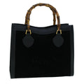 GUCCI Bamboo Hand Bag Suede Black 002 1098 0260 ac2366