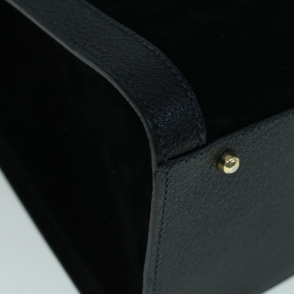 GUCCI Bamboo Hand Bag Suede Black 002 1098 0260 ac2366