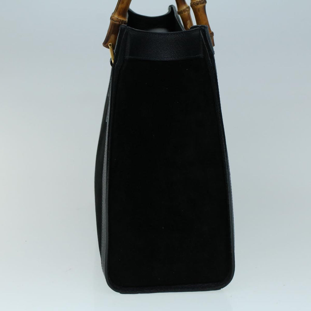 GUCCI Bamboo Hand Bag Suede Black 002 1098 0260 ac2366