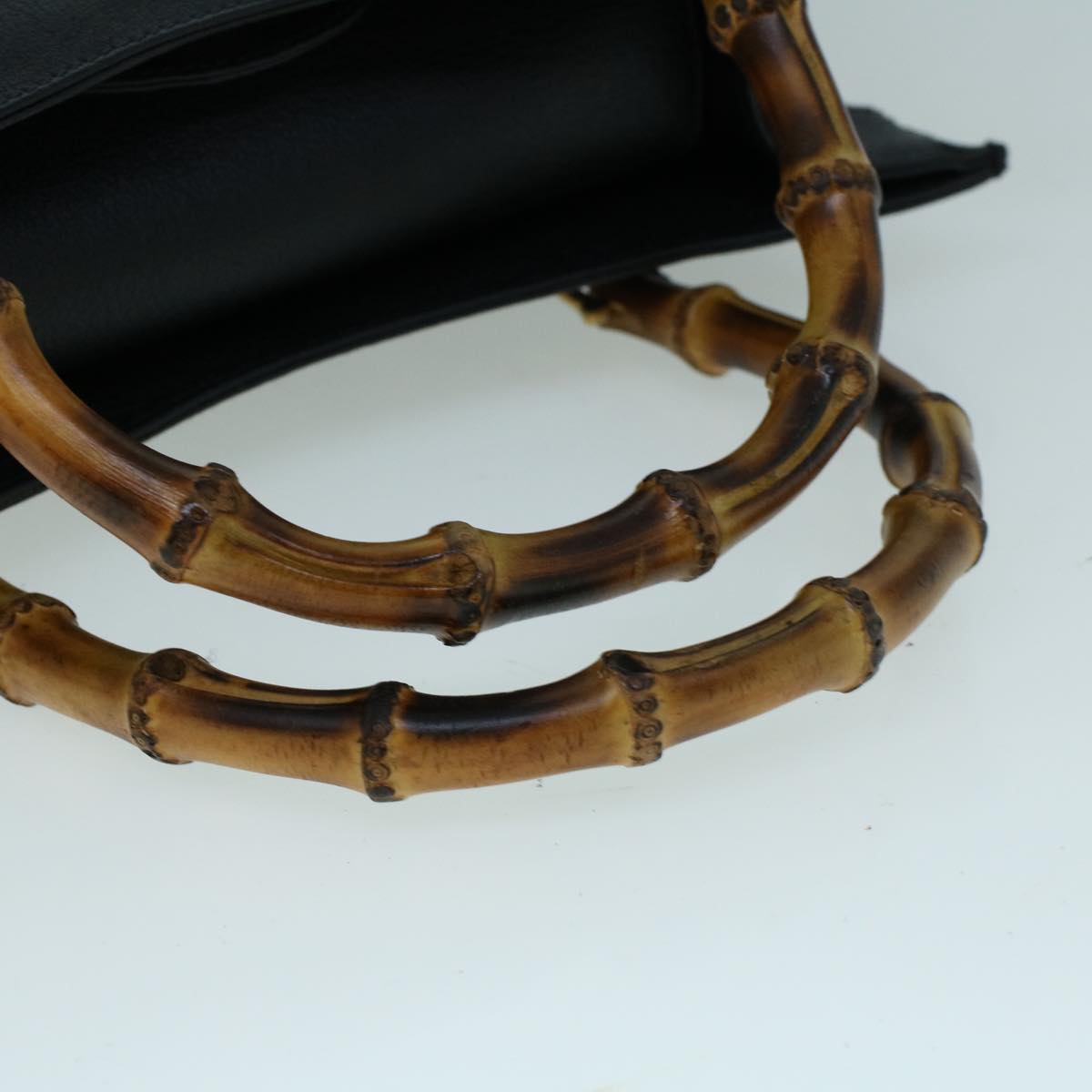 GUCCI Bamboo Hand Bag Suede Black 002 1098 0260 ac2366