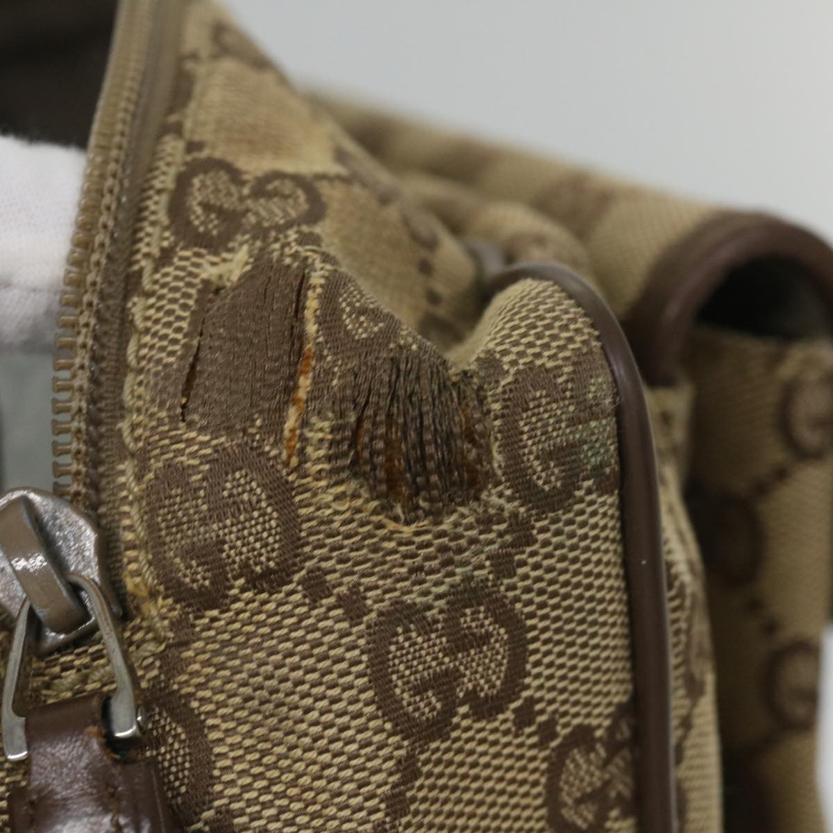 GUCCI GG Canvas Shoulder Bag Beige 90474 213532 ac2380