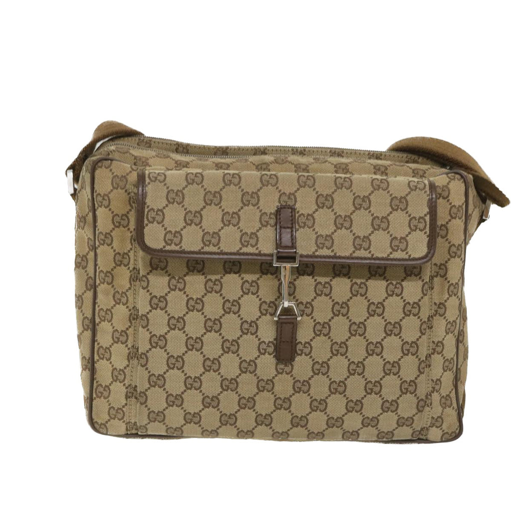 GUCCI GG Canvas Shoulder Bag Beige 90474 213532 ac2380
