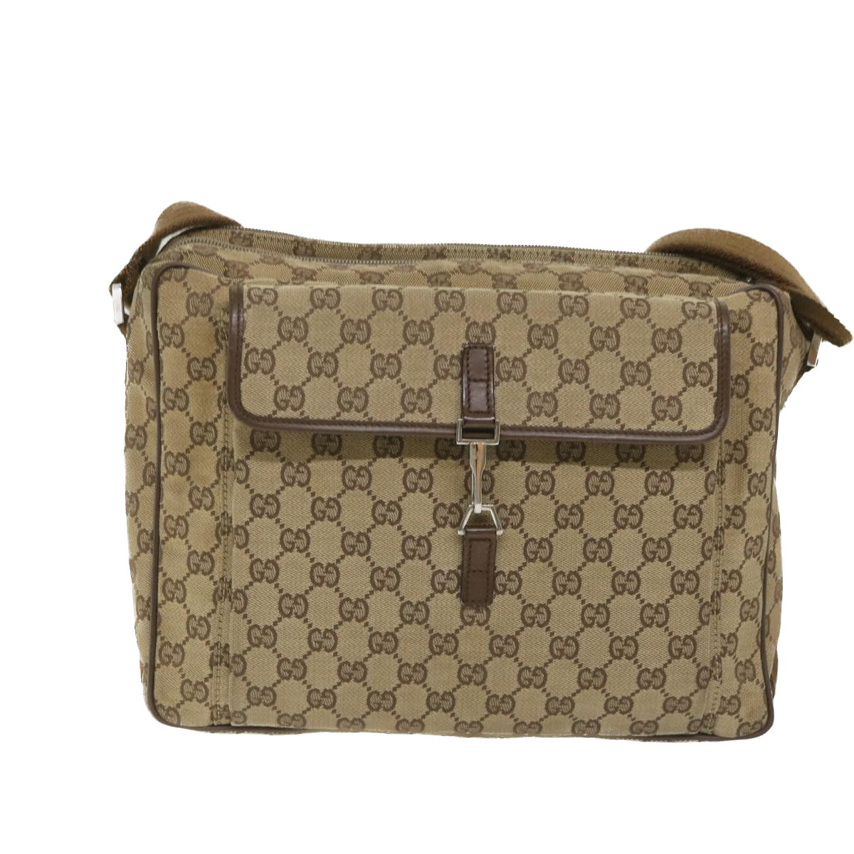GUCCI GG Canvas Shoulder Bag Beige 90474 213532 ac2380