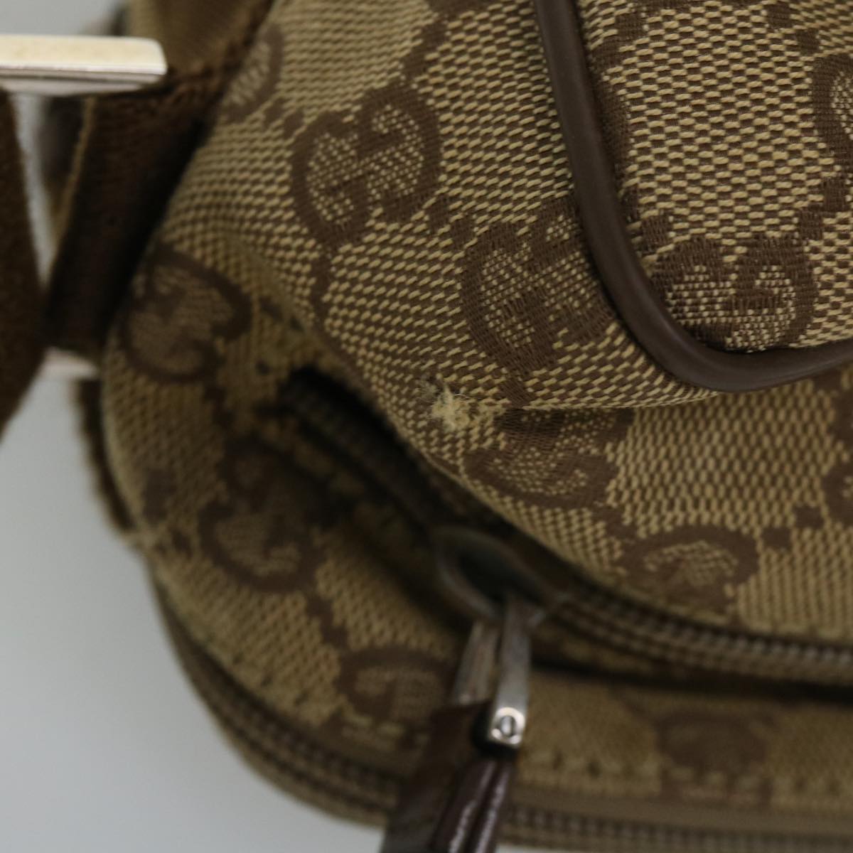 GUCCI GG Canvas Shoulder Bag Beige 90474 213532 ac2380