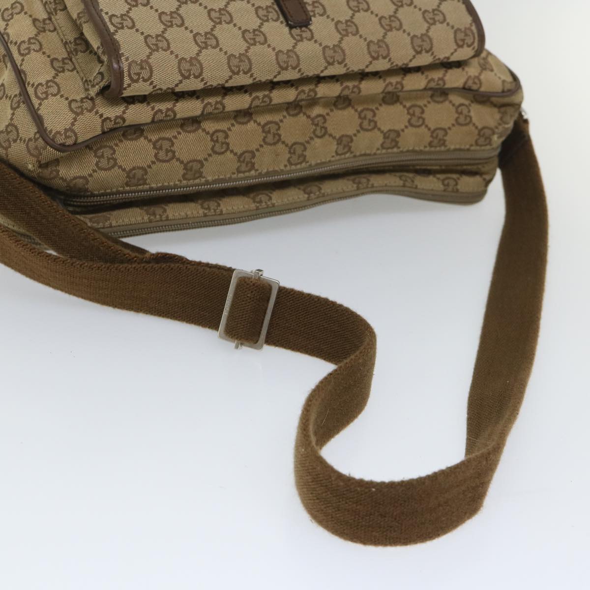 GUCCI GG Canvas Shoulder Bag Beige 90474 213532 ac2380