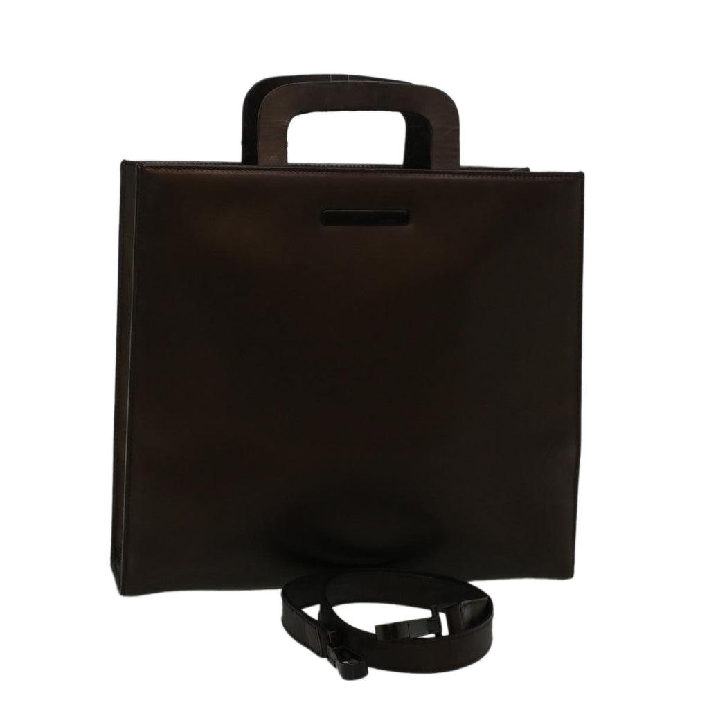 GUCCI Hand Bag Leather 2way Brown 001 2058 1853 6 ac2382
