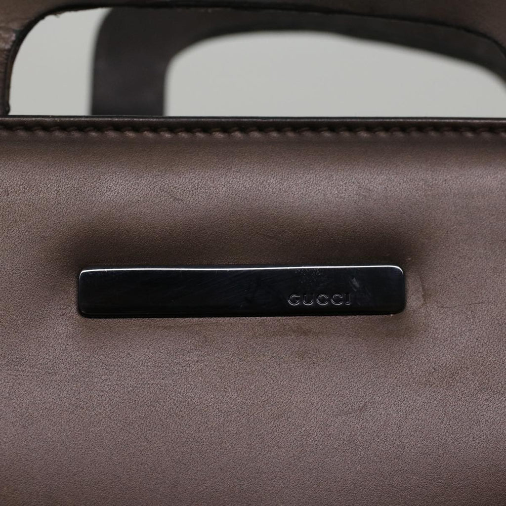 GUCCI Hand Bag Leather 2way Brown 001 2058 1853 6 ac2382