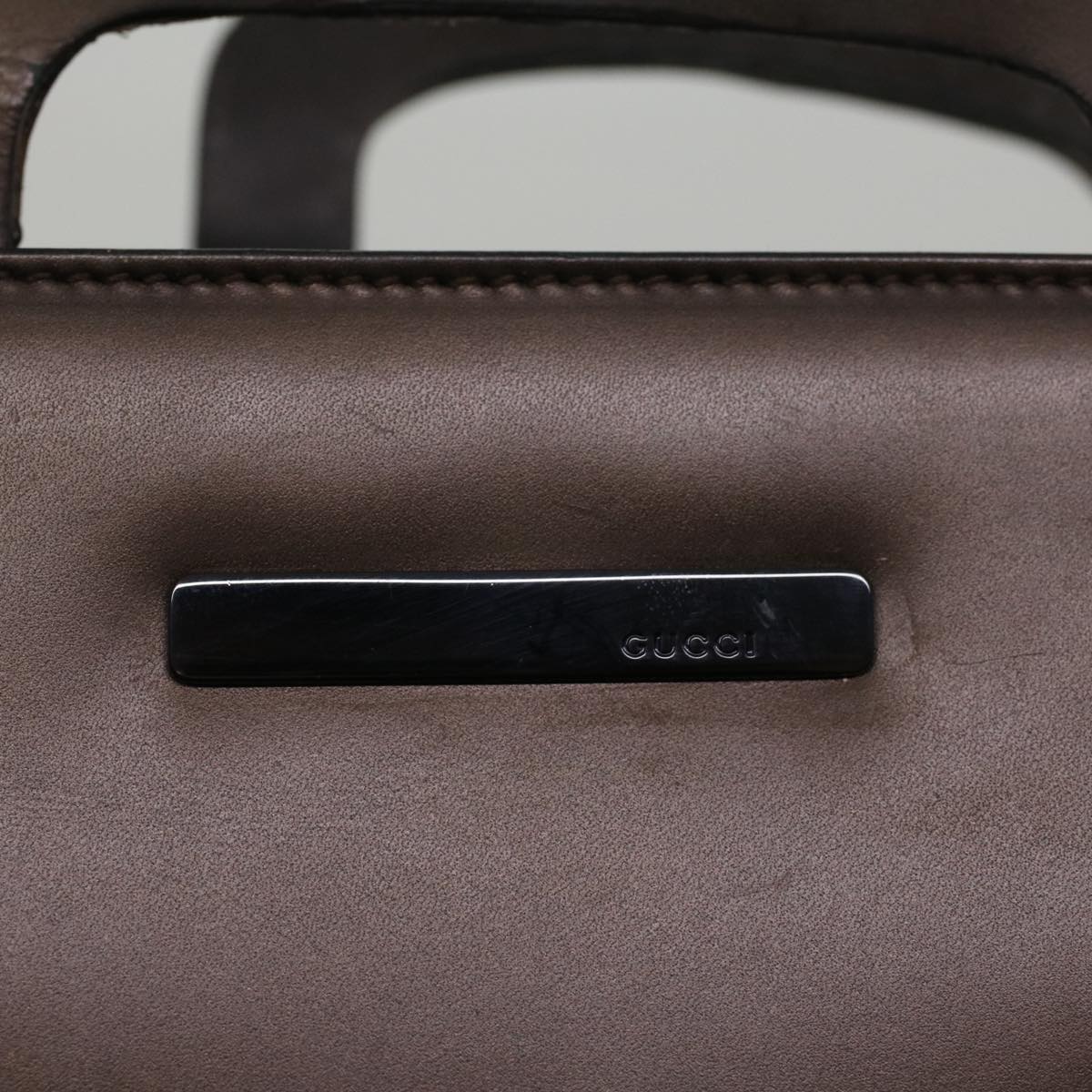 GUCCI Hand Bag Leather 2way Brown 001 2058 1853 6 ac2382