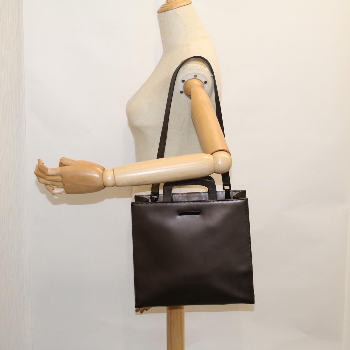 GUCCI Hand Bag Leather 2way Brown 001 2058 1853 6 ac2382