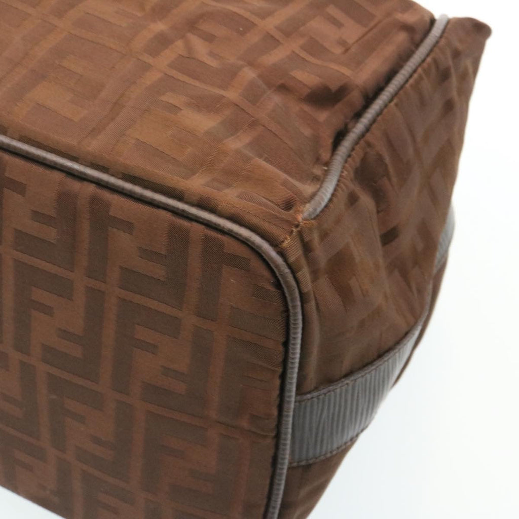 FENDI Zucca Canvas Pouch Pouch Brown Black ac241