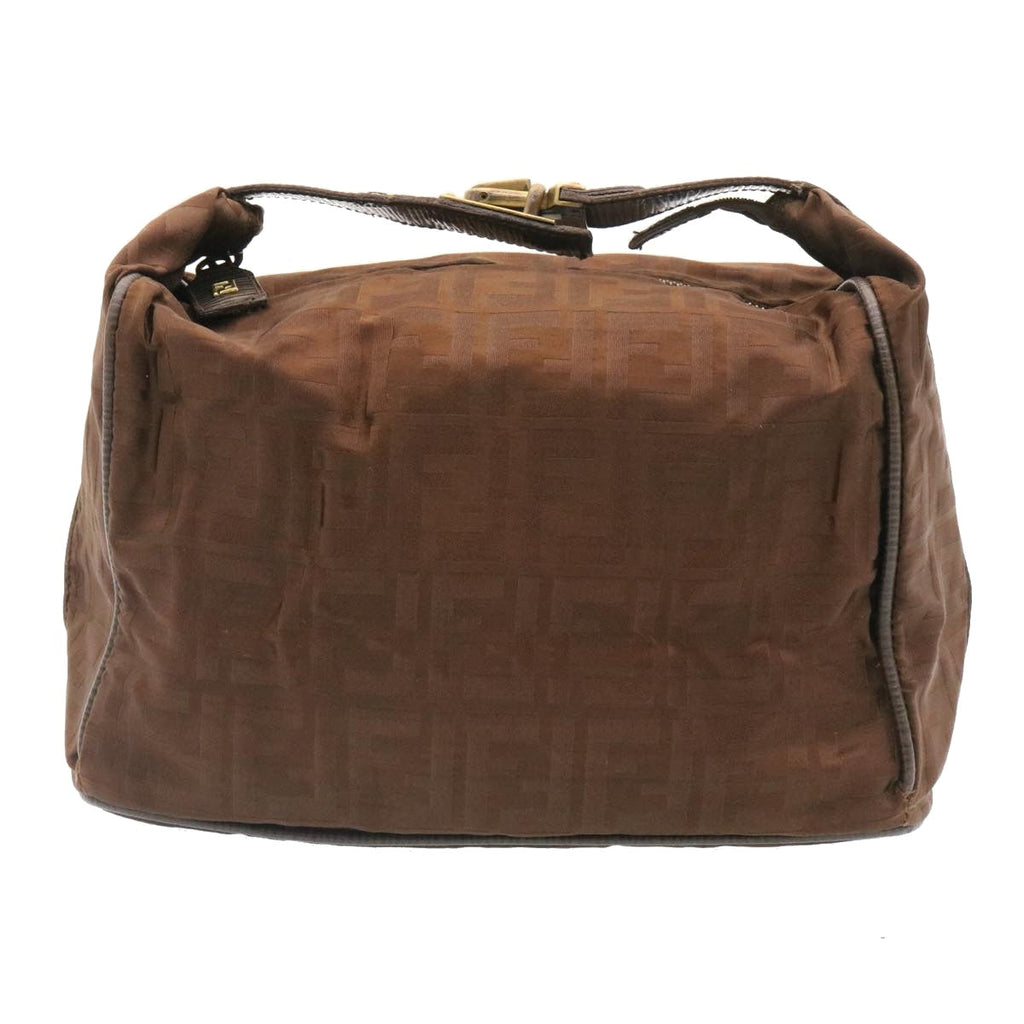 FENDI Zucca Canvas Pouch Pouch Brown Black ac241