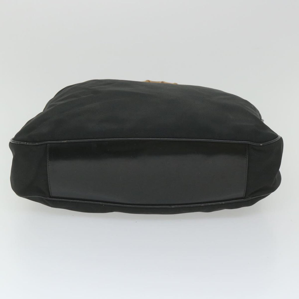 GUCCI Bamboo Shoulder Bag Nylon 2way Black ac2467