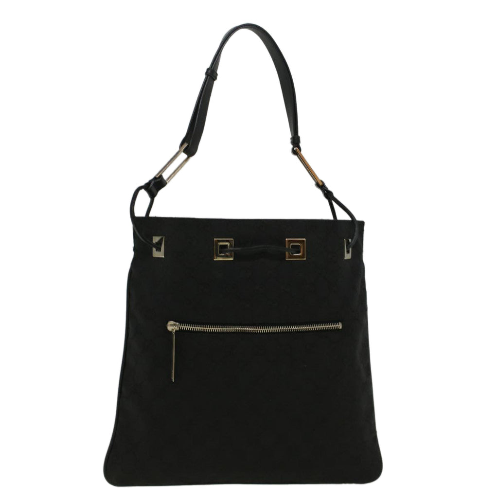 GUCCI GG Canvas Shoulder Bag Black 001 4021 3444 ac2470