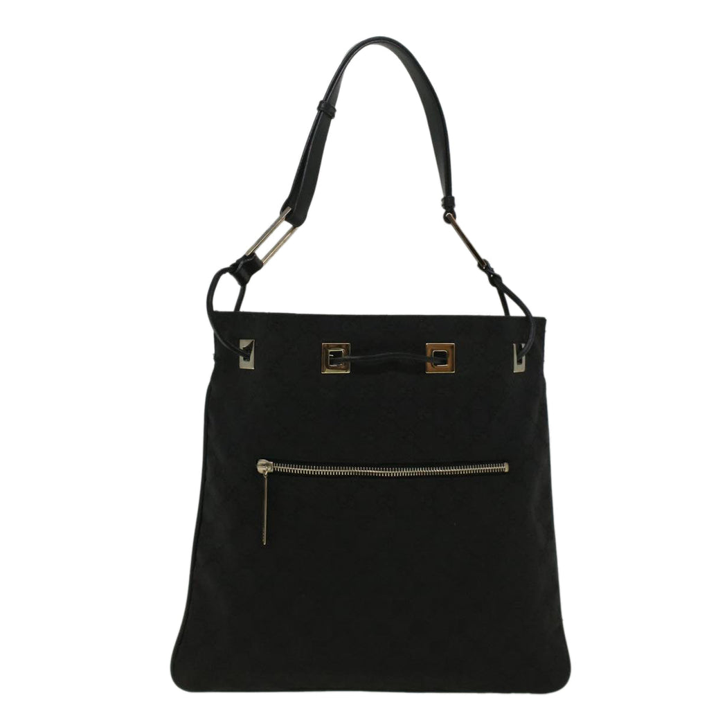 GUCCI GG Canvas Shoulder Bag Black 001 4021 3444 ac2470