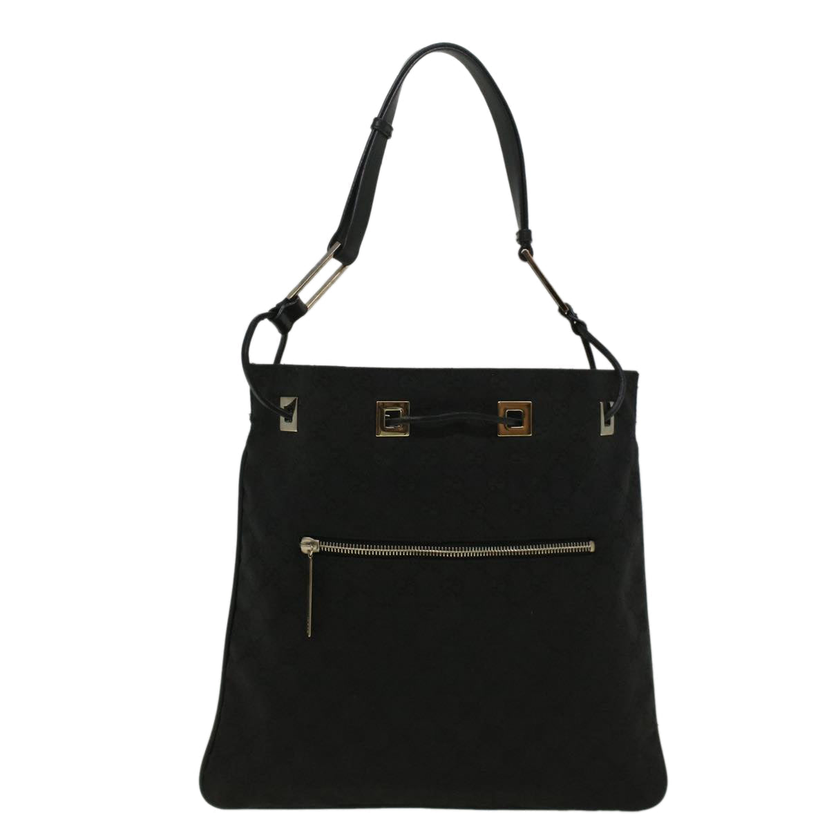 GUCCI GG Canvas Shoulder Bag Black 001 4021 3444 ac2470