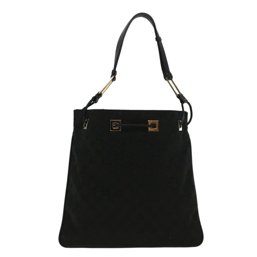GUCCI GG Canvas Shoulder Bag Black 001 4021 3444 ac2470