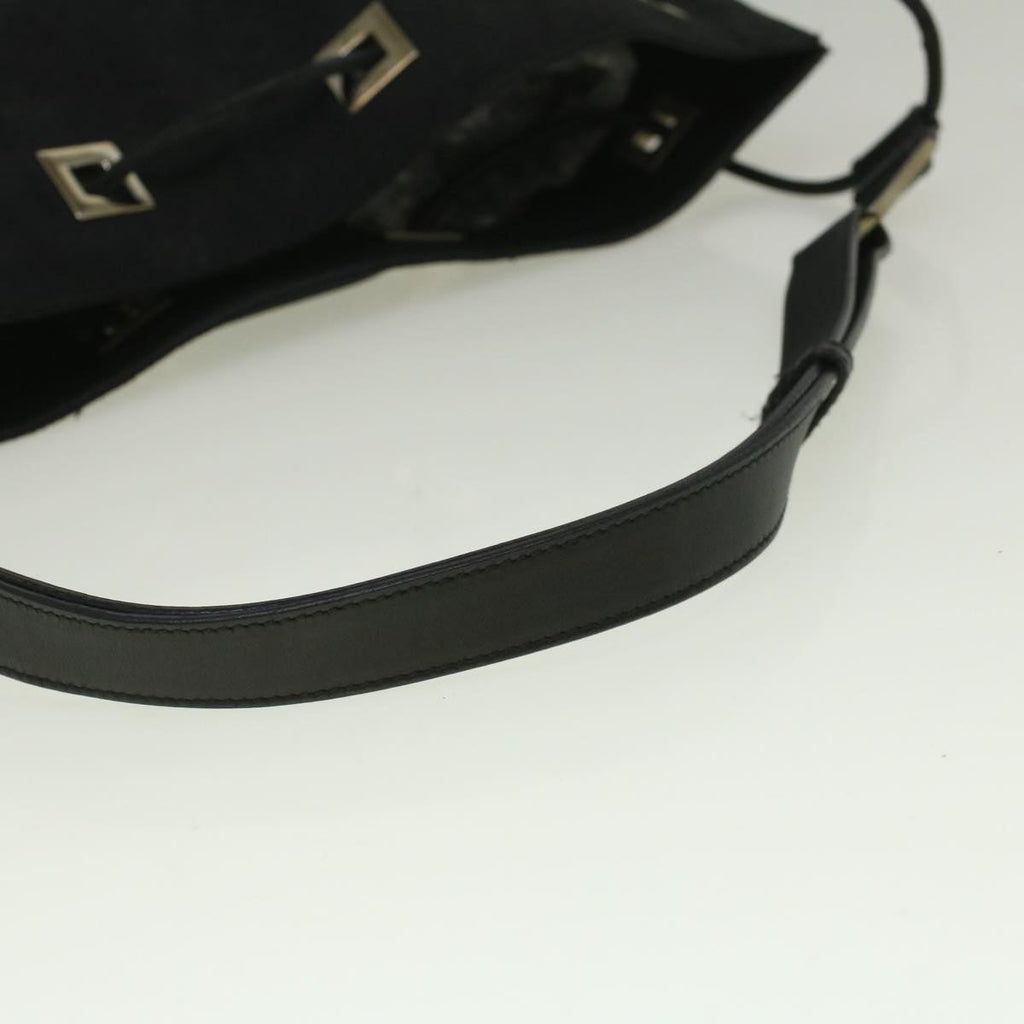GUCCI GG Canvas Shoulder Bag Black 001 4021 3444 ac2470