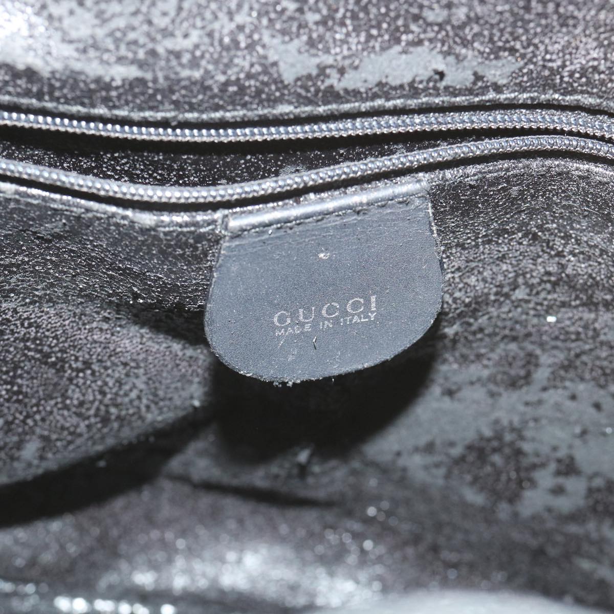 GUCCI Bamboo Shoulder Bag Suede Black ac2471