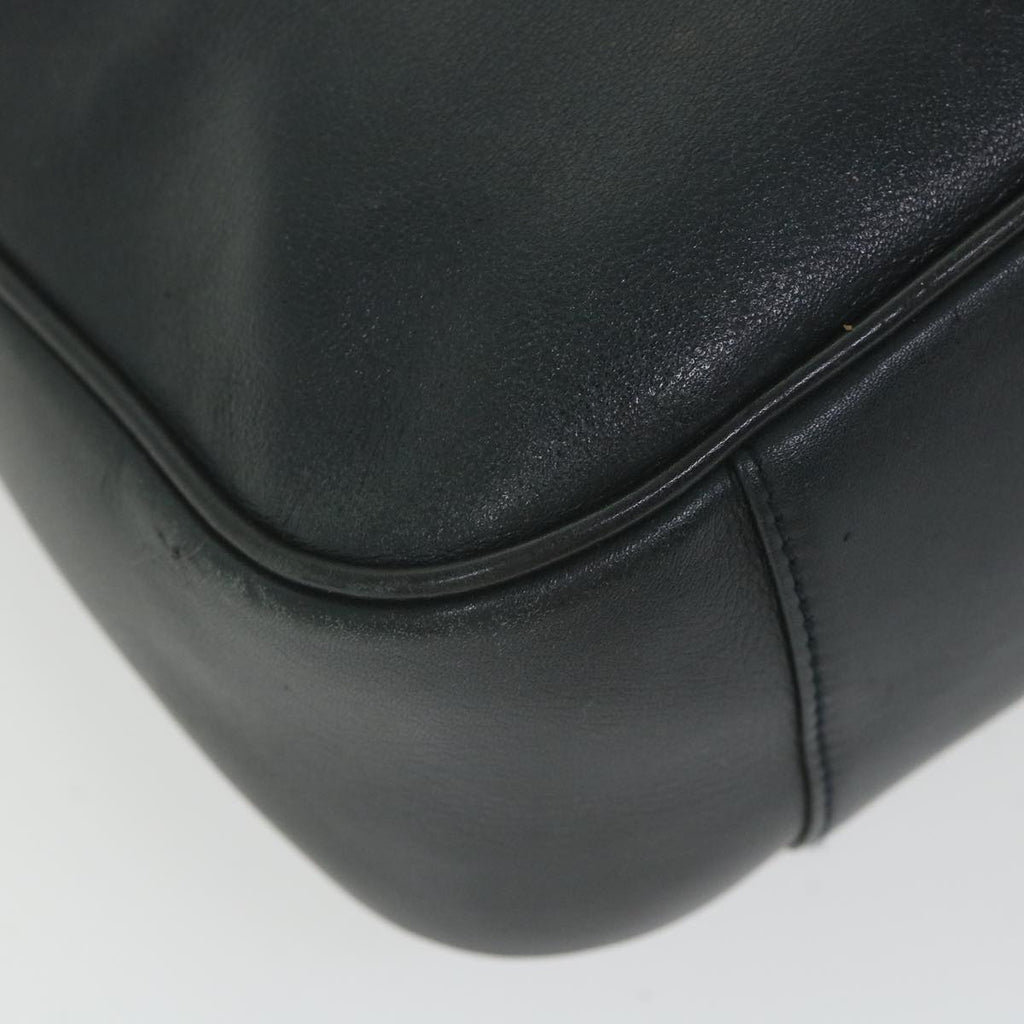 GUCCI Bamboo Shoulder Bag Leather 2way Black ac2473