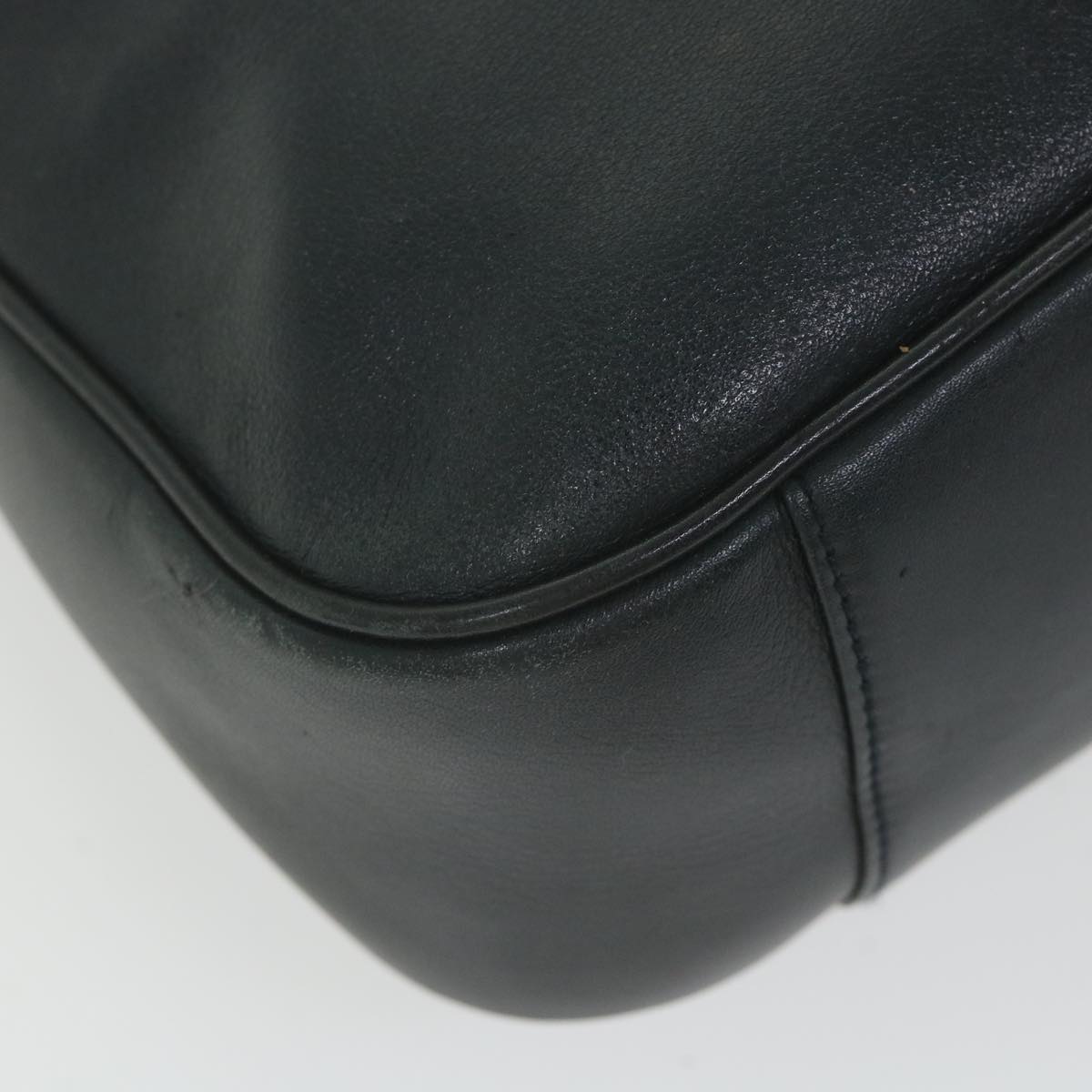 GUCCI Bamboo Shoulder Bag Leather 2way Black ac2473