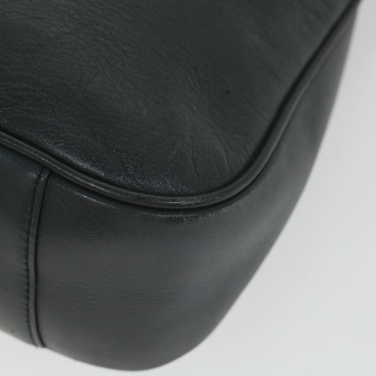 GUCCI Bamboo Shoulder Bag Leather 2way Black ac2473