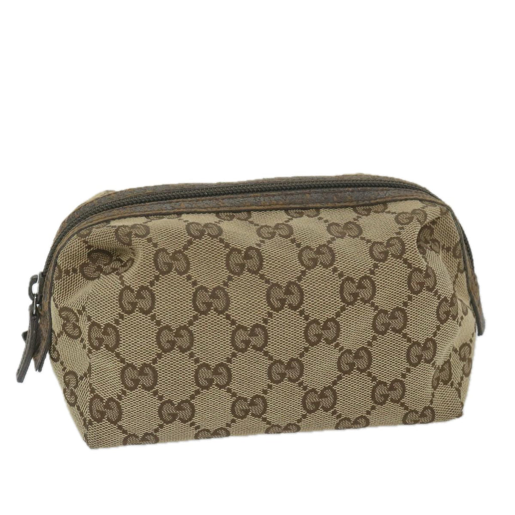 GUCCI GG Canvas Pouch Beige 29595 ac2497