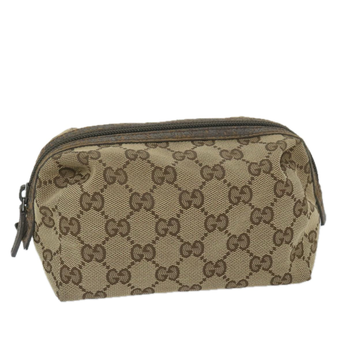 GUCCI GG Canvas Pouch Beige 29595 ac2497