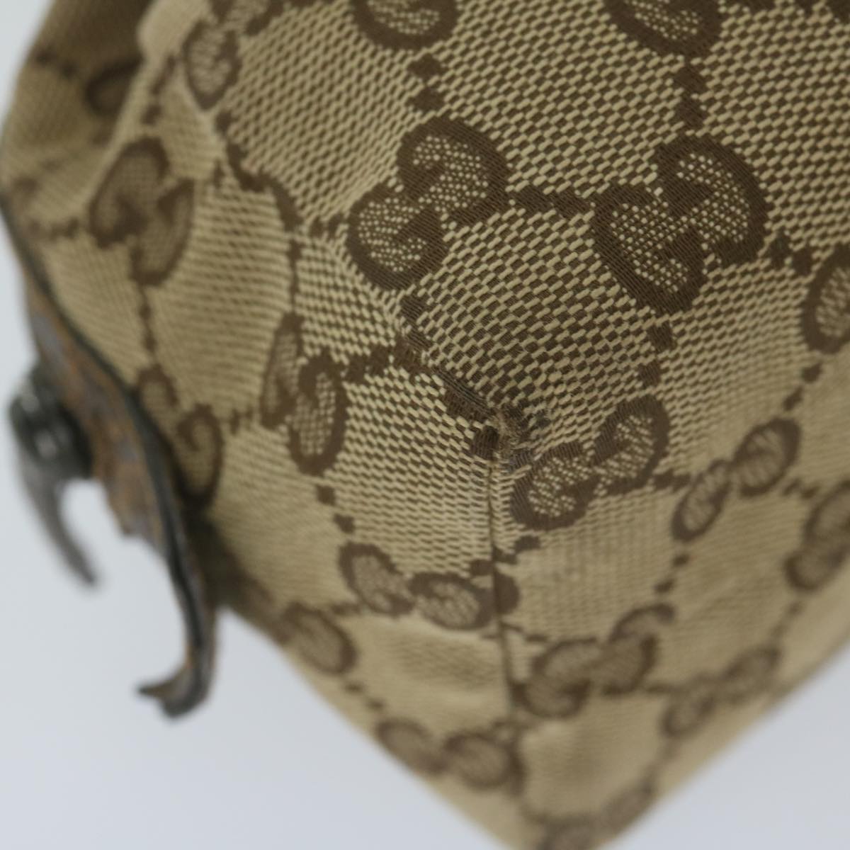 GUCCI GG Canvas Pouch Beige 29595 ac2497