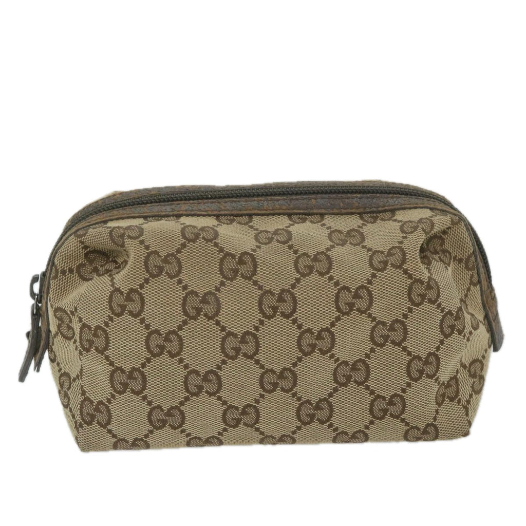 GUCCI GG Canvas Pouch Beige 29595 ac2497