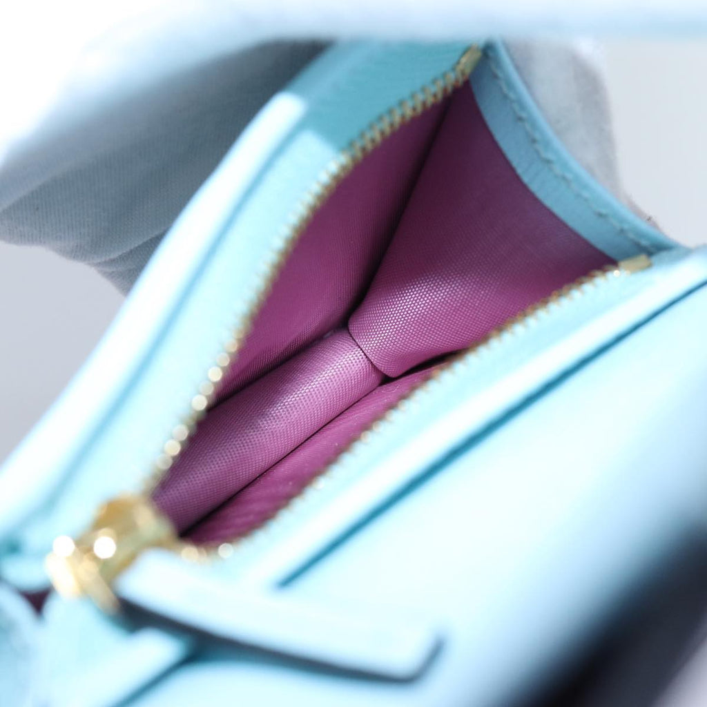 GUCCI Bananya Wallet Leather Blue 701009 ac2961A
