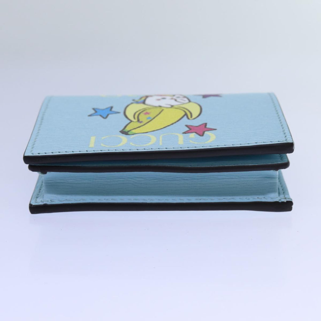 GUCCI Bananya Wallet Leather Blue 701009 ac2961A
